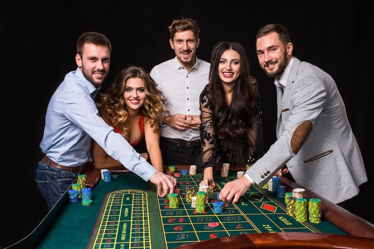Dealer profesional meja blackjack Blueprint Gaming di studio HD wap hoktoto
